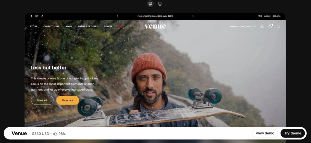 Venue shopify theme